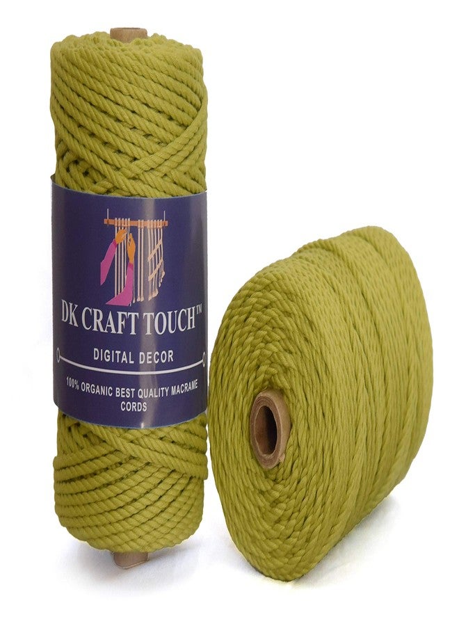 DK Craft Touch خيط قطني للمكرمية من دي كي كرافت تاتش، 3 مم، خيوط/حبال للأعمال الحرفية، حبال تعليق النباتات 3 طبقات (أخضر صافية، 3 مم، طول 100 متر) - Image 5